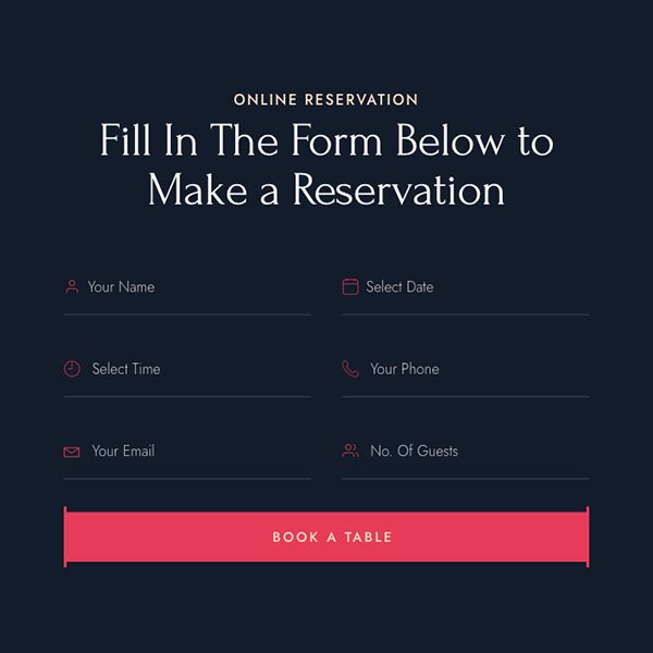 Reservation Form