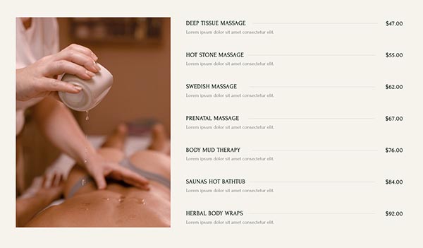 Tab – Spa Services