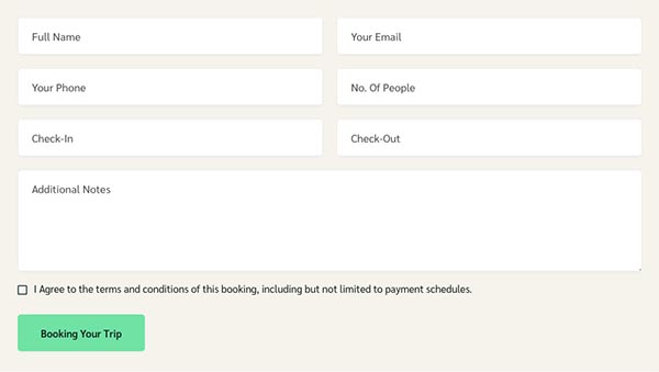 Booking Form